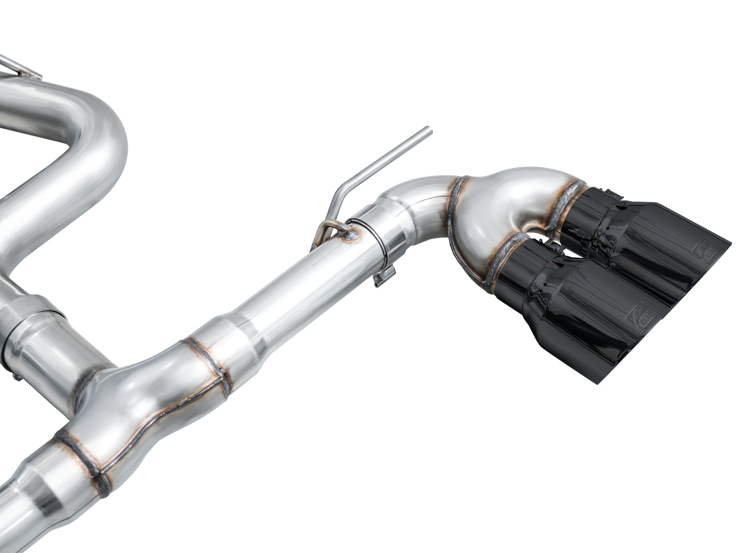AWE Track Edition Exhaust for Volkswagen MK8 Golf R - Diamond Black Tips - out of package