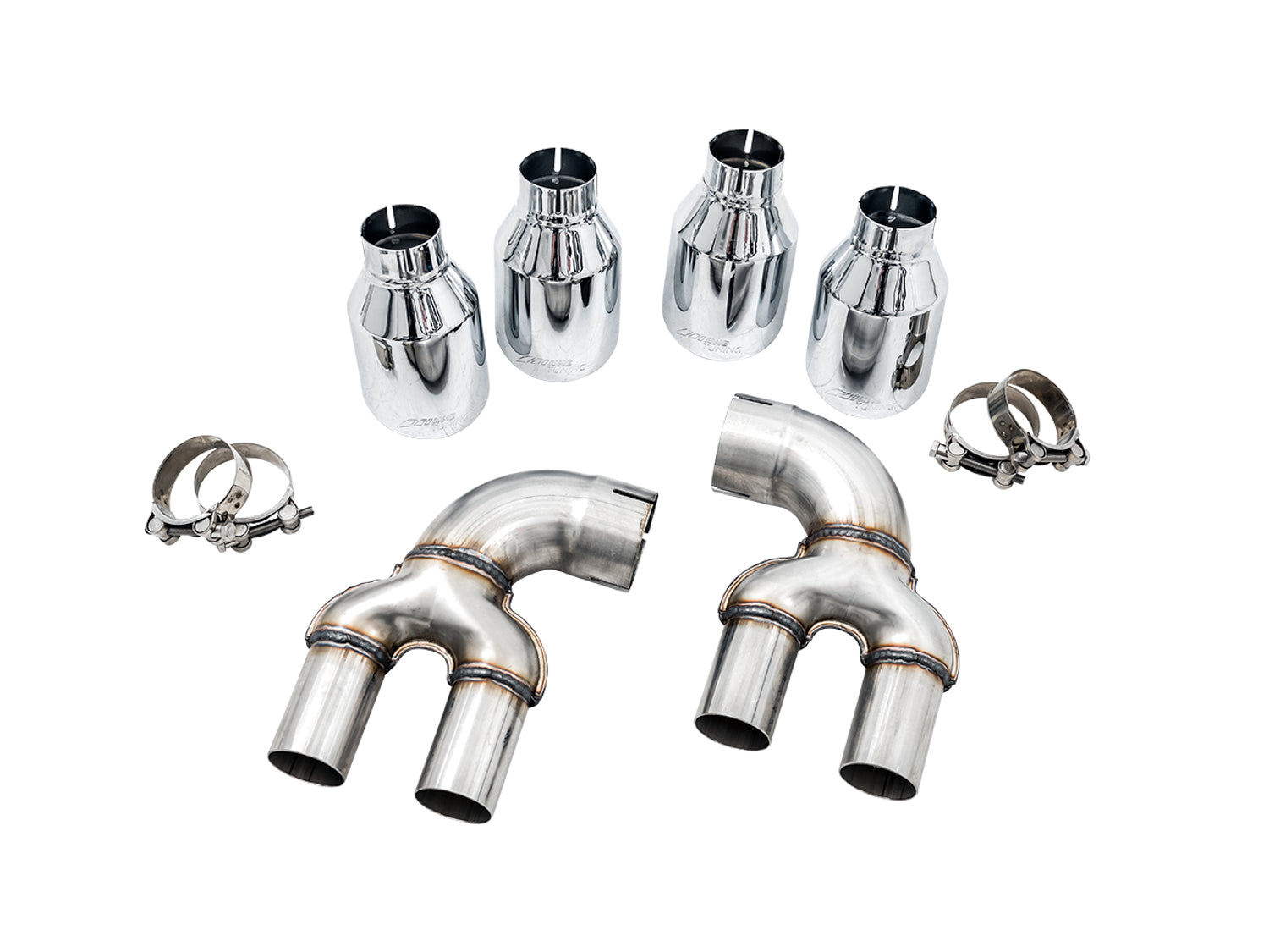 AWE Resonated Touring Edition Exhaust for G2X M340i / M440i - Chrome Silver - Close Up