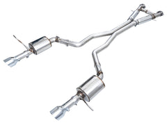 AWE Touring Edition Exhaust for Dodge Durango 6.4 / 6.2 SC - Chrome Silver Tips - Primary