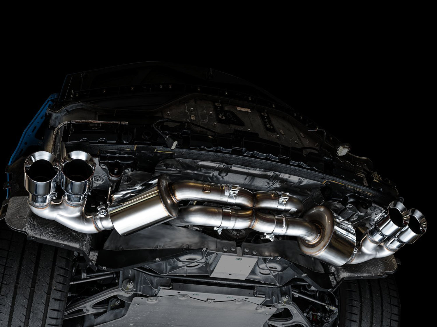 AWE Touring Edition Exhaust for C8 Corvette -- Chrome Silver Tips - Mounted