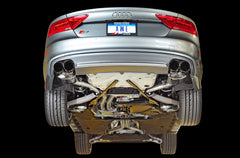 AWE Touring Edition Exhaust for Audi C7 S7 4.0T - Diamond Black Tips - Mounted