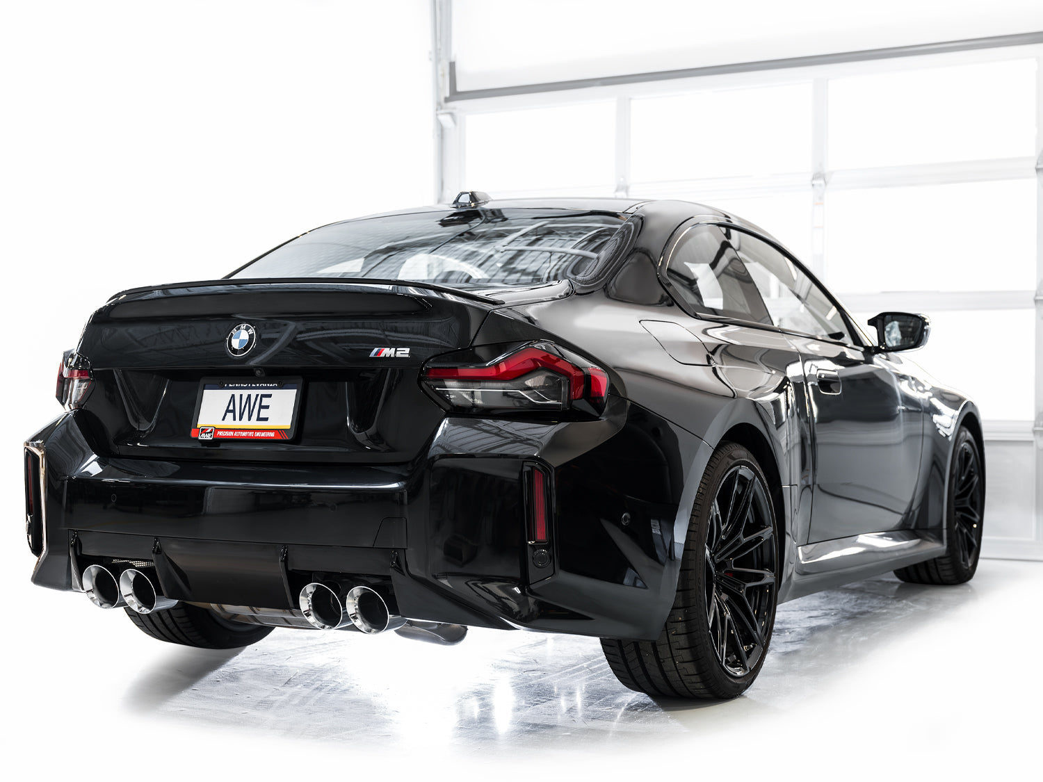 AWE Track Edition Exhaust for BMW G87 M2 - Chrome Silver Tips - Mounted