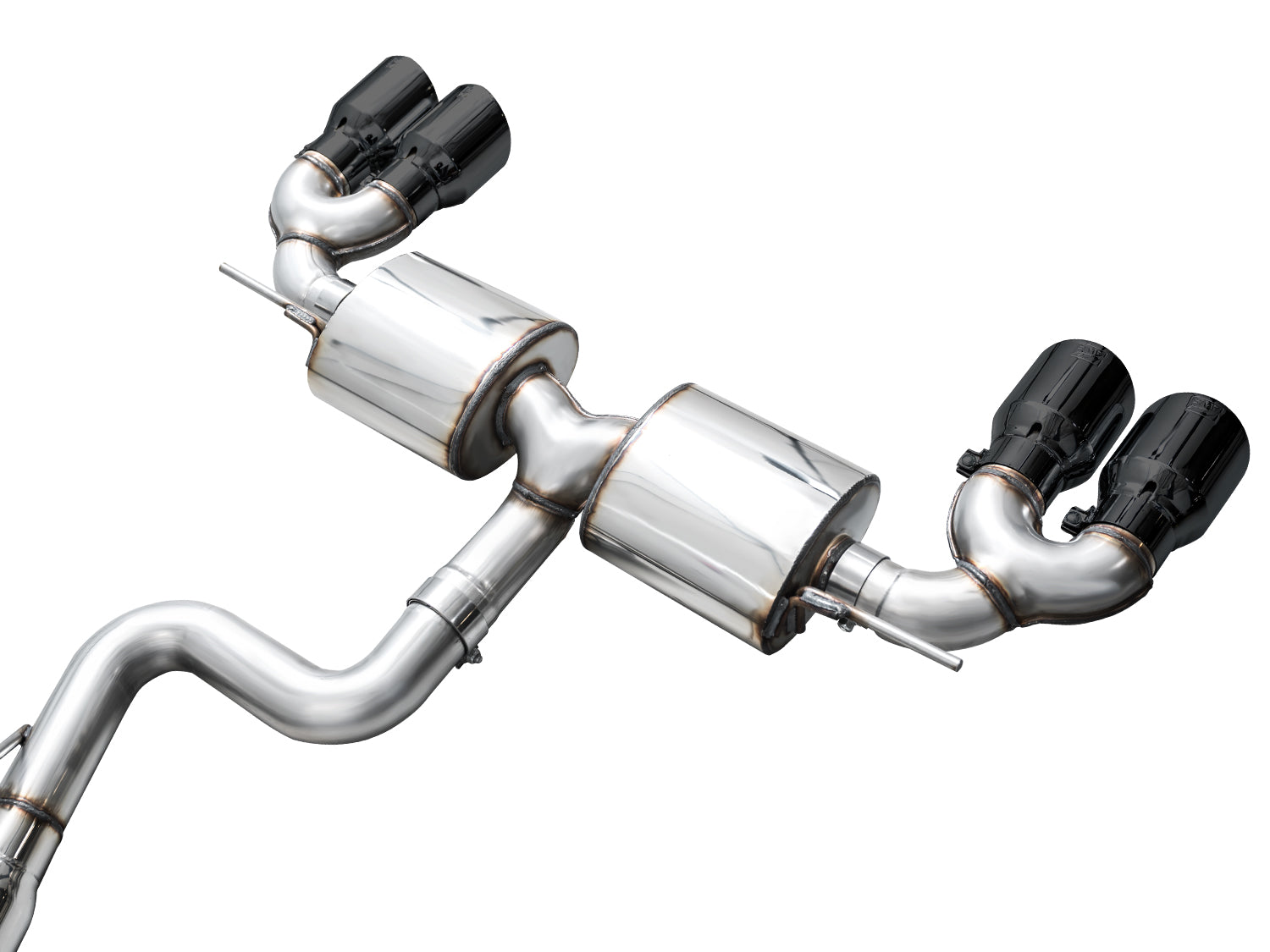 AWE Touring Edition Exhaust for Volkswagen MK8 Golf R - Diamond Black Tips - out of package