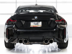 AWE SwitchPath™ Exhaust for BMW G87 M2 - Chrome Silver Tips - Mounted