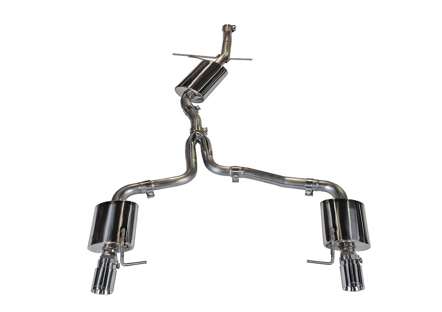 AWE Touring Edition Exhaust for 8R Q5 2.0T - Chrome Silver Tips - Primary