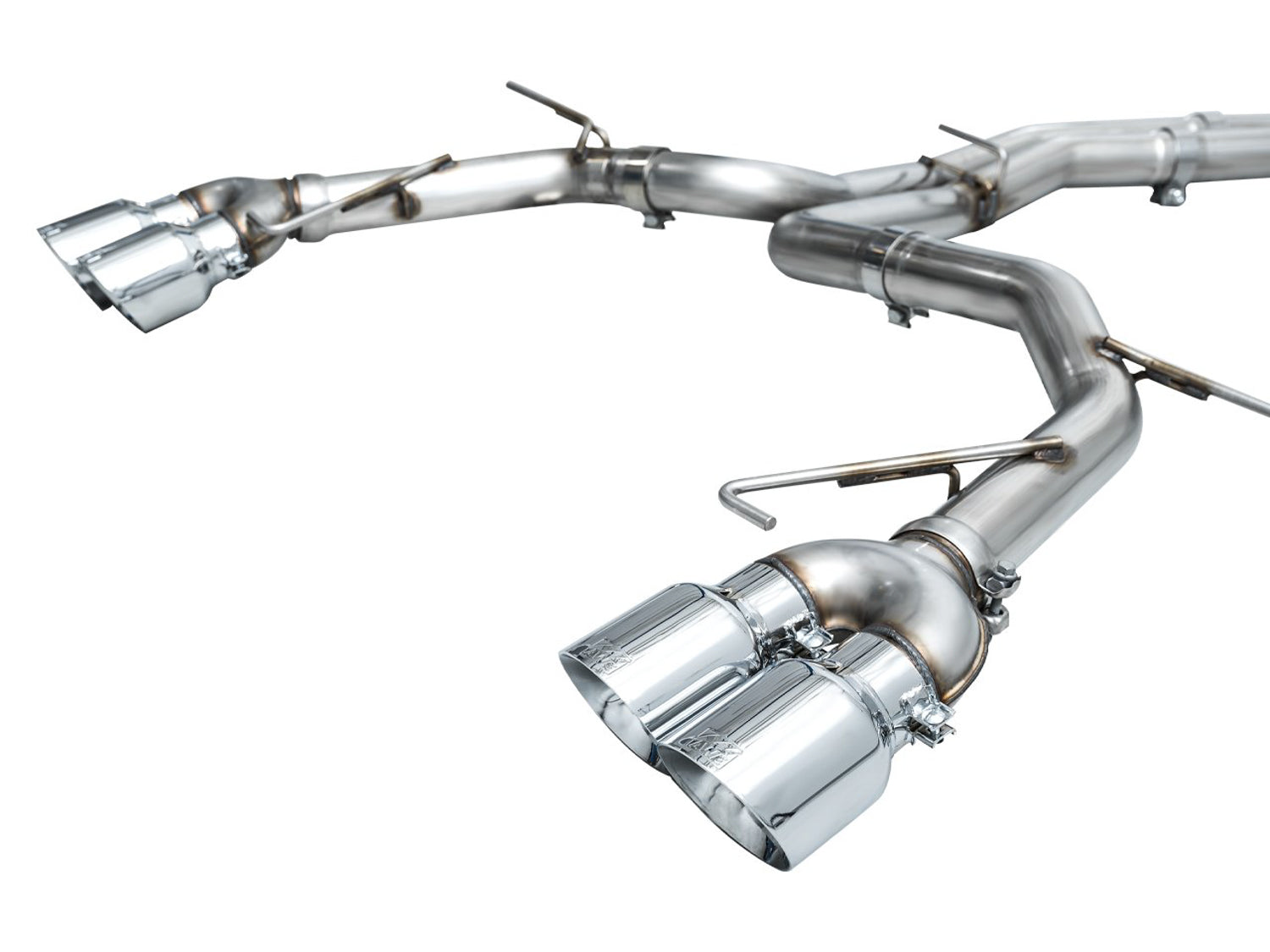AWE Track Edition Exhaust for Audi C8 S6/S7 - Chrome Silver Tips - out of package