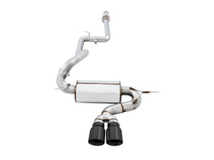 AWE Touring Edition Cat-back Exhaust for Ford Focus ST - Resonated - Diamond Black Tips - out of package