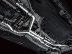 AWE Touring Edition Exhaust for Ford Explorer ST - Diamond Black Tips - Mounted