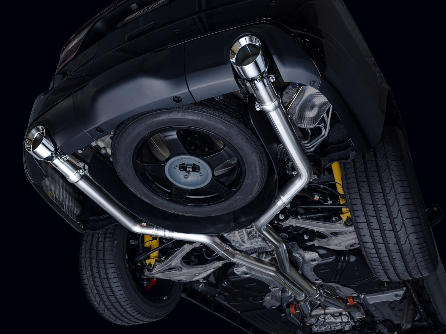 AWE Track Edition Exhaust for Dodge Durango 6.4 / 6.2 SC - Chrome Silver Tips - Mounted
