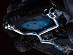 AWE Track Edition Exhaust for VB Subaru WRX - Chrome Silver Tips - Mounted