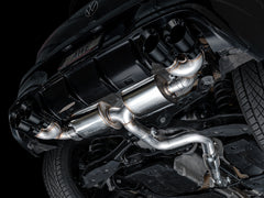 AWE Touring Edition Exhaust for Volkswagen MK8 Golf R - Diamond Black Tips - Mounted