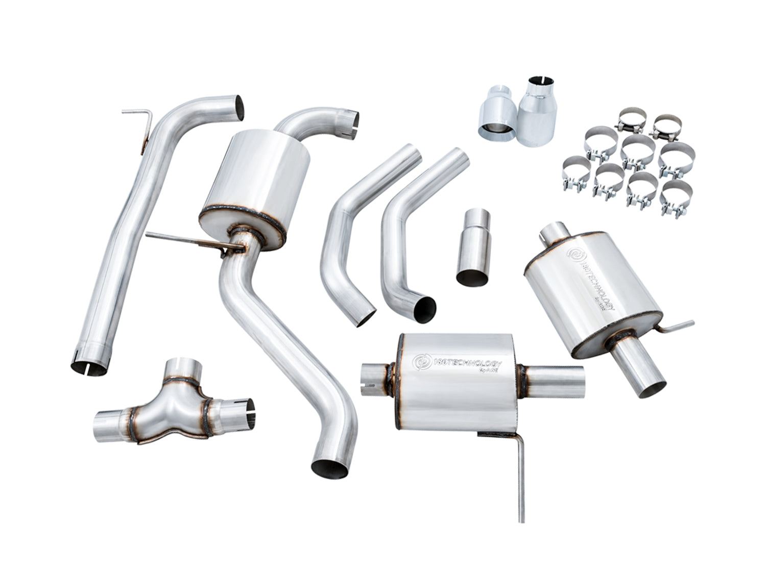 AWE Touring Edition Exhaust for MK7 Jetta GLI w/ High Flow Downpipe (not included) - Chrome Silver Tips - out of package