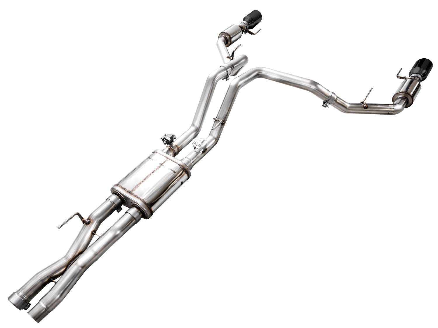 AWE SwitchPath™ Exhaust for Gen 3 Raptor R - Diamond Black Tips - out of package