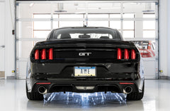 AWE Touring Edition Cat-back Exhaust for S550 Mustang GT - Dual Tip - Chrome Silver Tips - Mounted