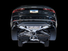 AWE Touring Edition Exhaust for B9 A5, Dual Outlet - Chrome Silver Tips (includes DP) - Mounted