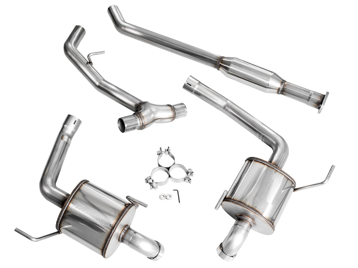 AWE 0FG Exhaust for Subaru Outback 2.4T - Dual BashGuards - out of package