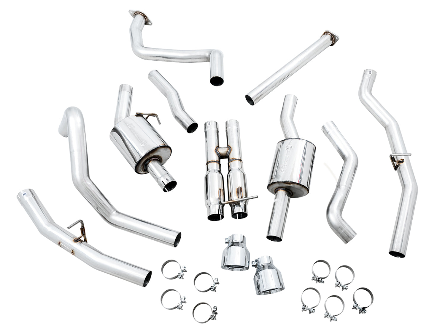 AWE 0FG Catback Exhaust for RAM TRX - Chrome Silver Tips - out of package