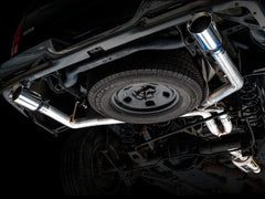 AWE 0FG Dual Rear Exit Catback for 4th Gen RAM 1500 5.7L (without bumper cutouts) - Chrome Silver Tips - Mounted