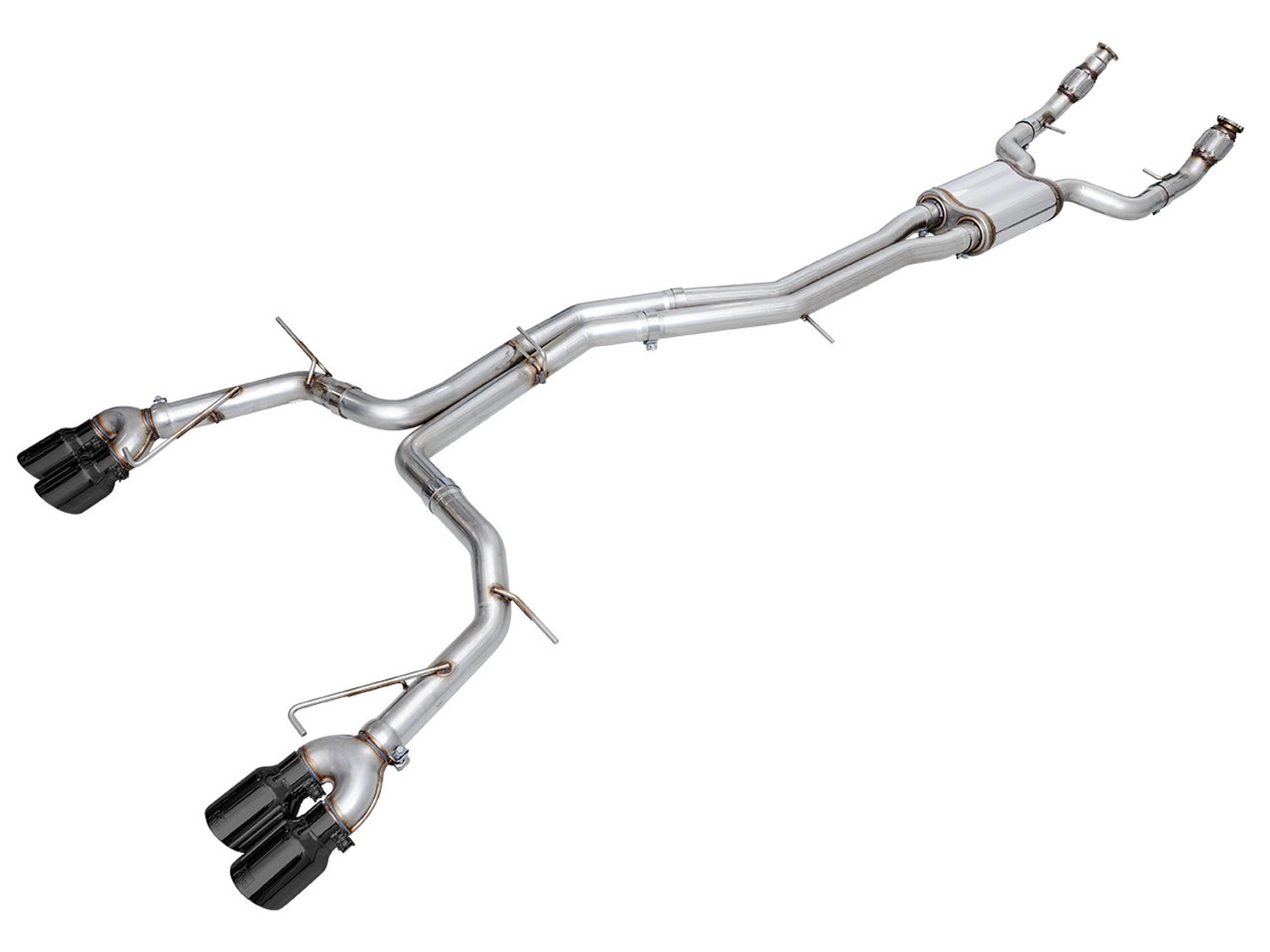 AWE Track Edition Exhaust for Audi C8 S6/S7 - Diamond Black Tips - Primary