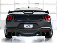 AWE Track Edition Exhaust for S650 Ford Mustang Dark Horse - Quad Diamond Black Tips - Mounted