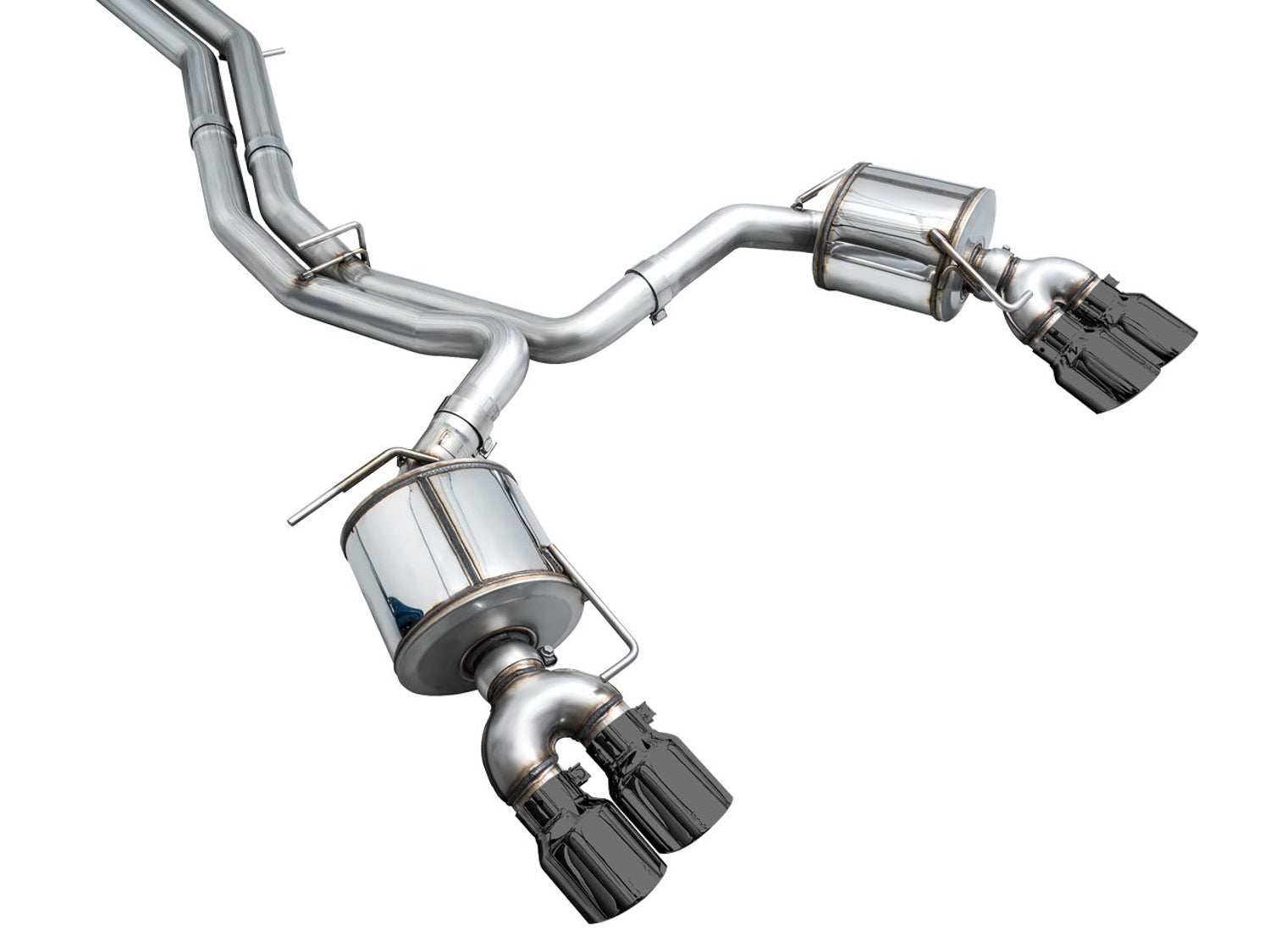 AWE Touring Edition Exhaust for Audi C8 S6/S7 - Diamond Black Tips - out of package
