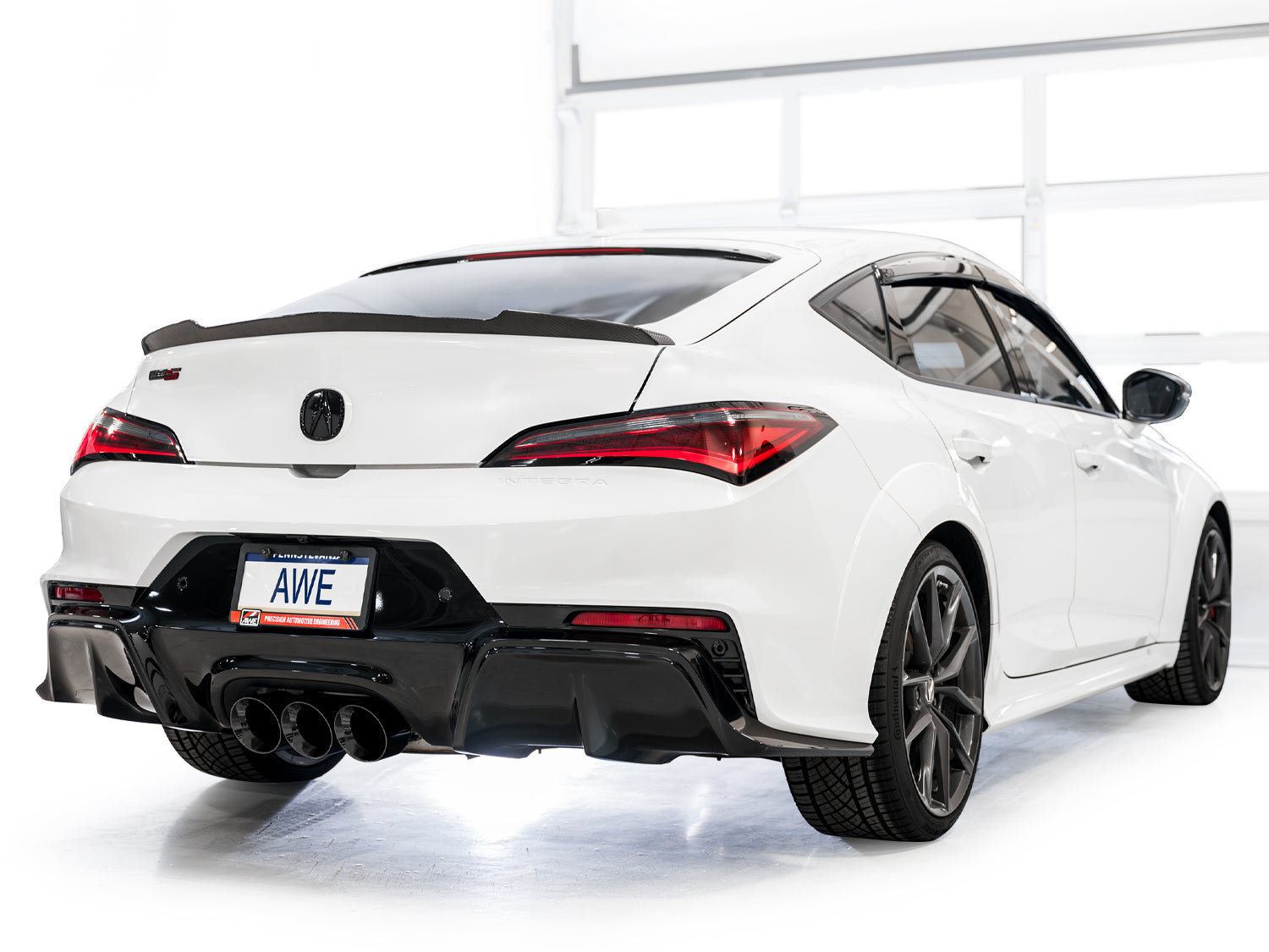 AWE Track Edition Exhaust for DE5 Integra Type-S - Triple Diamond Black Tips - Mounted