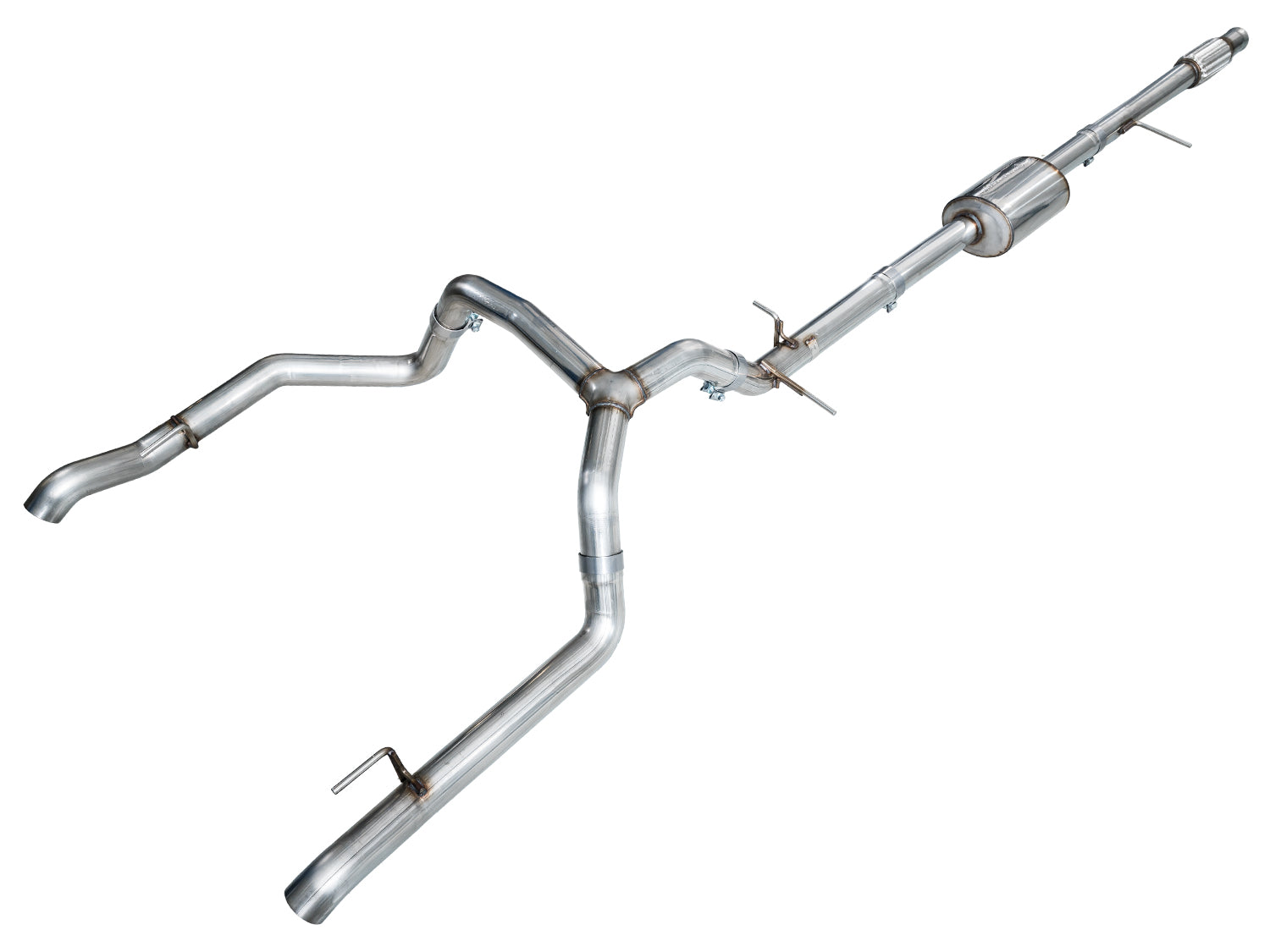AWE 0FG Catback Split Rear Exit Exhaust for 4th Gen Silverado/Sierra 1500 5.3L (with bumper cutouts) - OE Tips - Primary