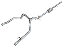 AWE 0FG Catback Split Rear Exit Exhaust for 4th Gen Silverado/Sierra 1500 5.3L (with bumper cutouts) - OE Tips - Primary