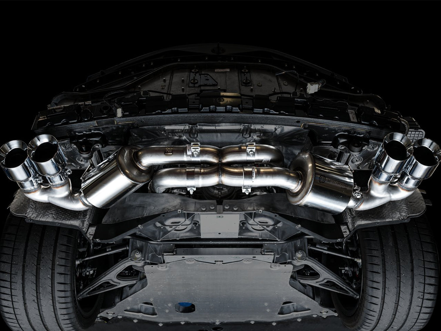 AWE Touring Edition Exhaust for C8 Corvette -- Chrome Silver Tips - Mounted