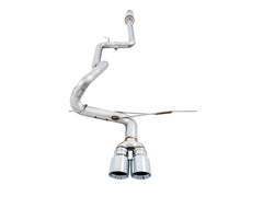 AWE Track Edition Cat-back Exhaust for Ford Focus ST - Chrome Silver Tips - out of package