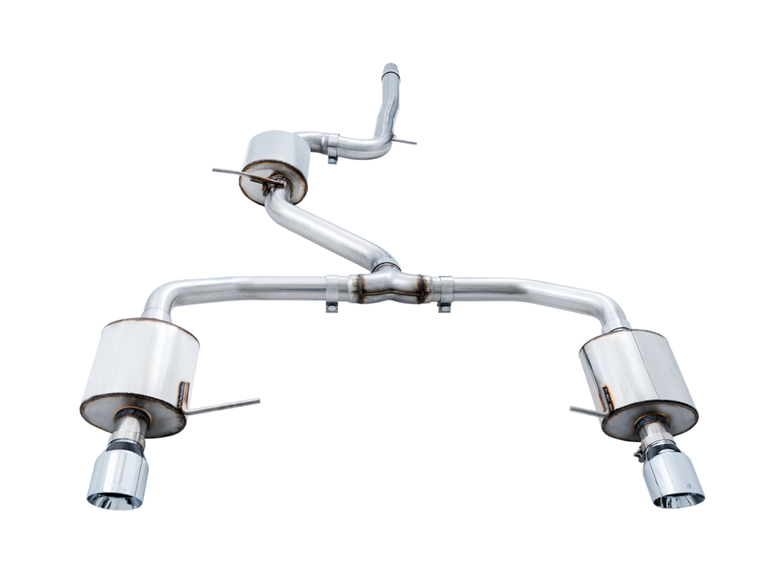 AWE Touring Edition Exhaust for MK7 Jetta GLI w/ High Flow Downpipe (not included) - Chrome Silver Tips - out of package