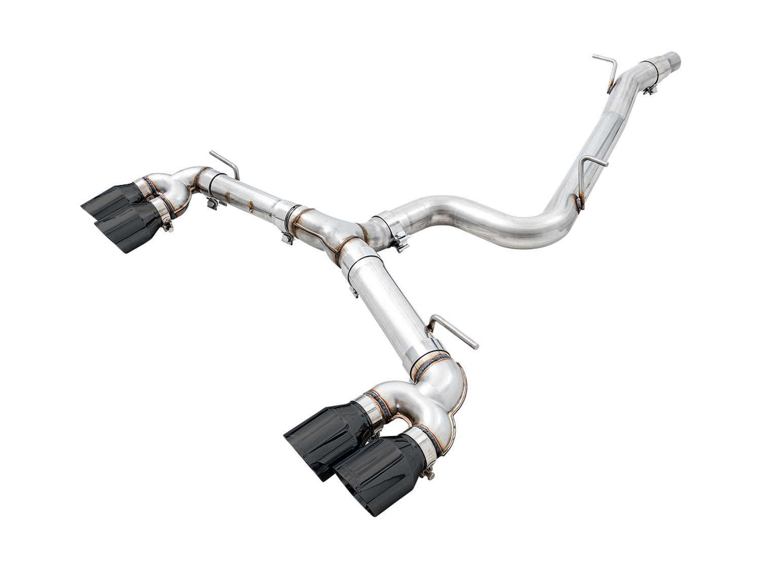 AWE Track Edition Exhaust for MK7.5 Golf R - Diamond Black Tips, 102mm - Primary