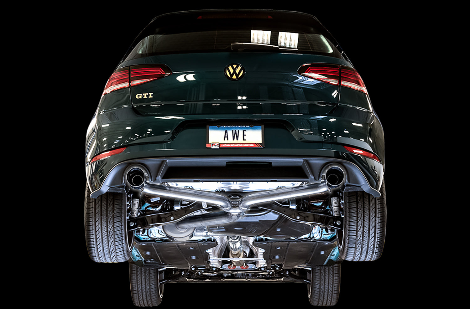 AWE Touring Edition Exhaust for VW MK7.5 GTI - Chrome Silver Tips - Mounted