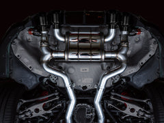 AWE SwitchPath Catback Exhaust for BMW G8X M3/M4 - Chrome Silver Tips - Mounted