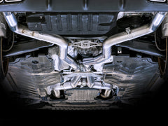 AWE Track Edition Exhaust System for '19-'21 Mercedes-Benz W205 AMG C63/S Sedan (no tips) - Mounted