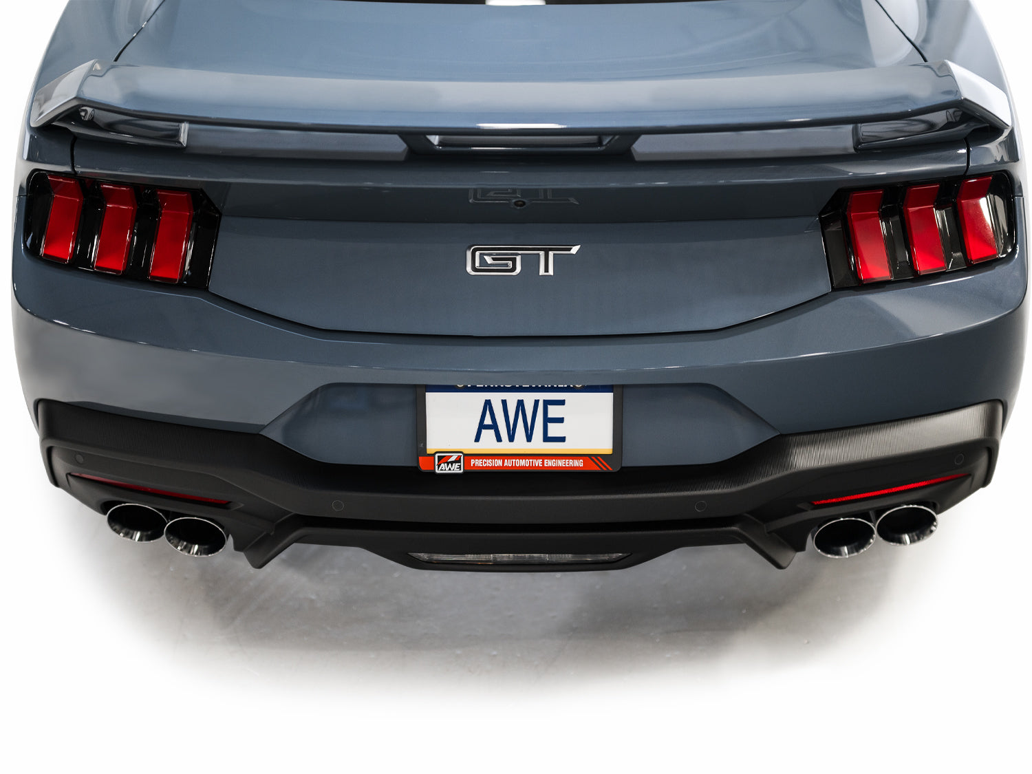 AWE SwitchPath™ Exhaust for S650 Ford Mustang GT Fastback - Quad Chrome Silver Tips - Mounted