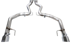 AWE Track Edition Exhaust for S650 Ford Mustang GT Fastback - Dual Chrome Silver Tips - out of package