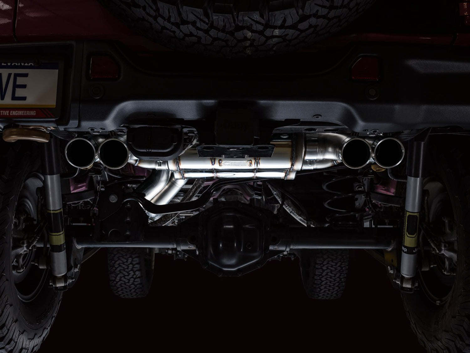 AWE SwitchPath Exhaust for Wrangler 392 - Quad BashGuards - Mounted