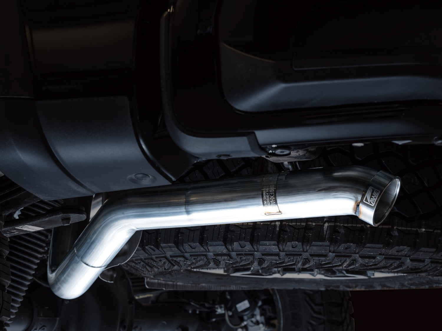 AWE 0FG Catback Exhaust for Silverado ZR2/Sierra AT4X - Dual Bashguard (no tips) - Mounted