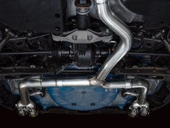 AWE Track Edition Exhaust for VB Subaru WRX - Chrome Silver Tips - Mounted