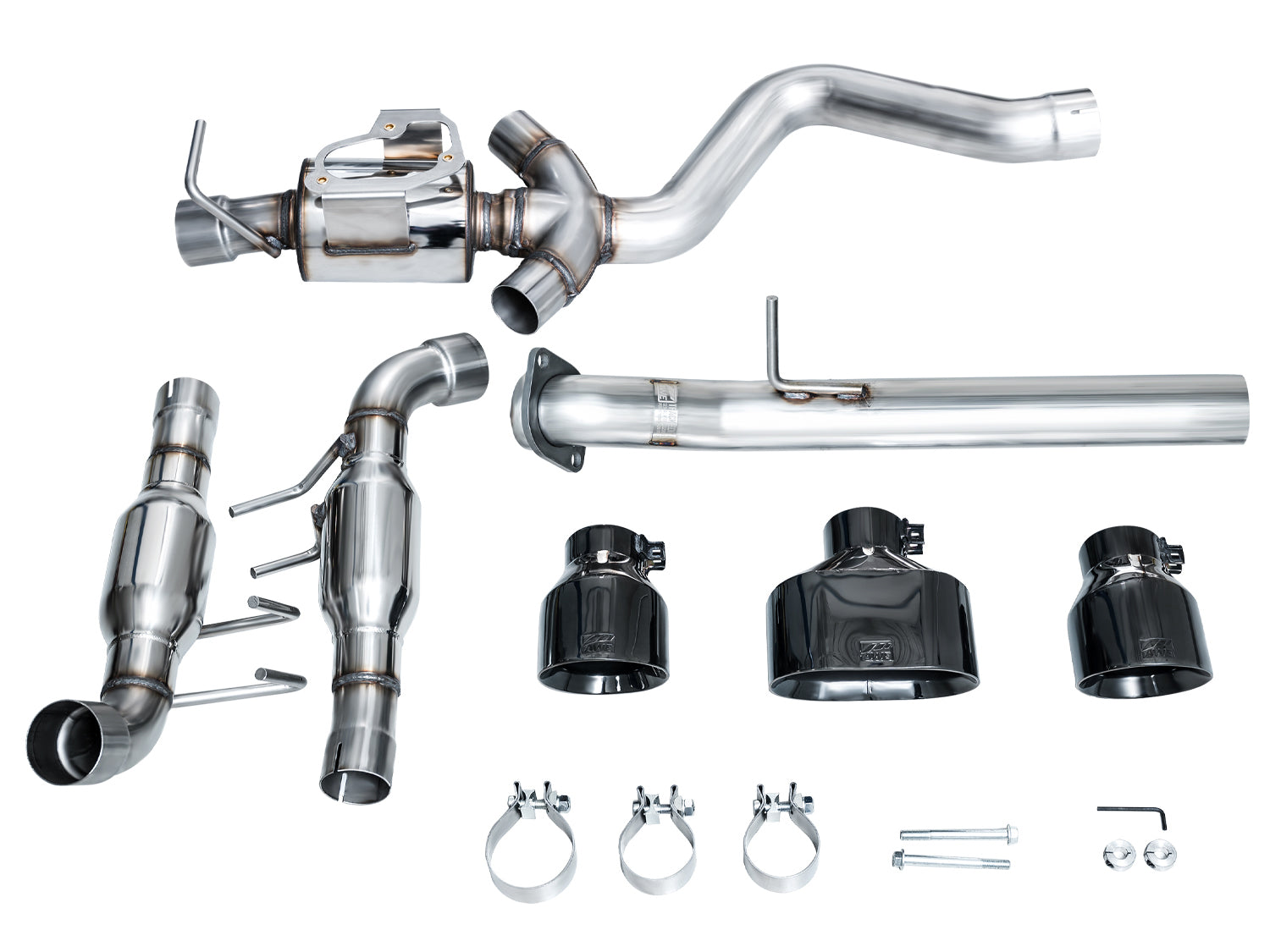 AWE Track Edition Exhaust for GR Corolla - Diamond Black Tips - out of package