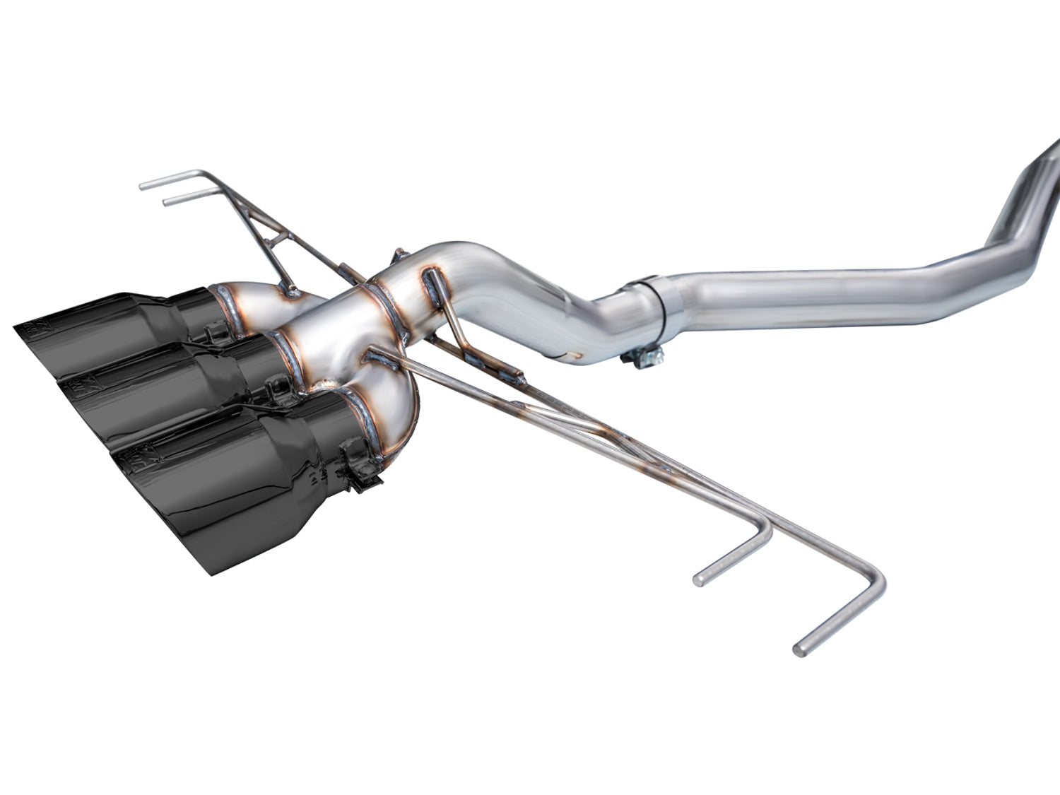 AWE Track Edition Exhaust for FL5 Civic Type R - Triple Diamond Black Tips - out of package