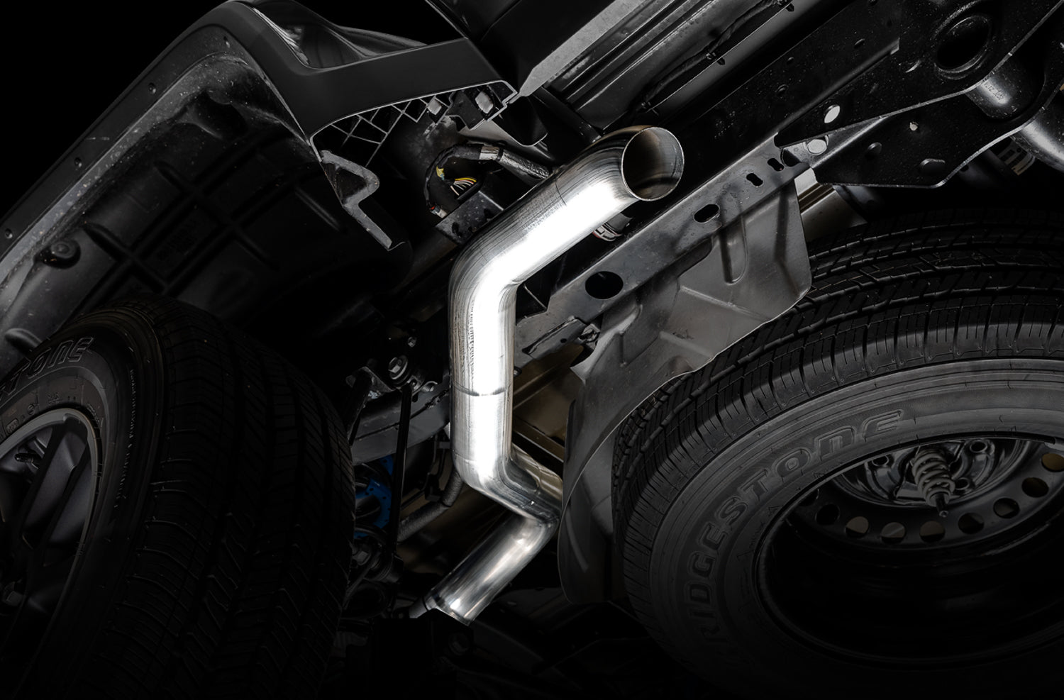 AWE Trail Edition Catback Exhaust for Jeep JK/JKU 3.6L - Mounted