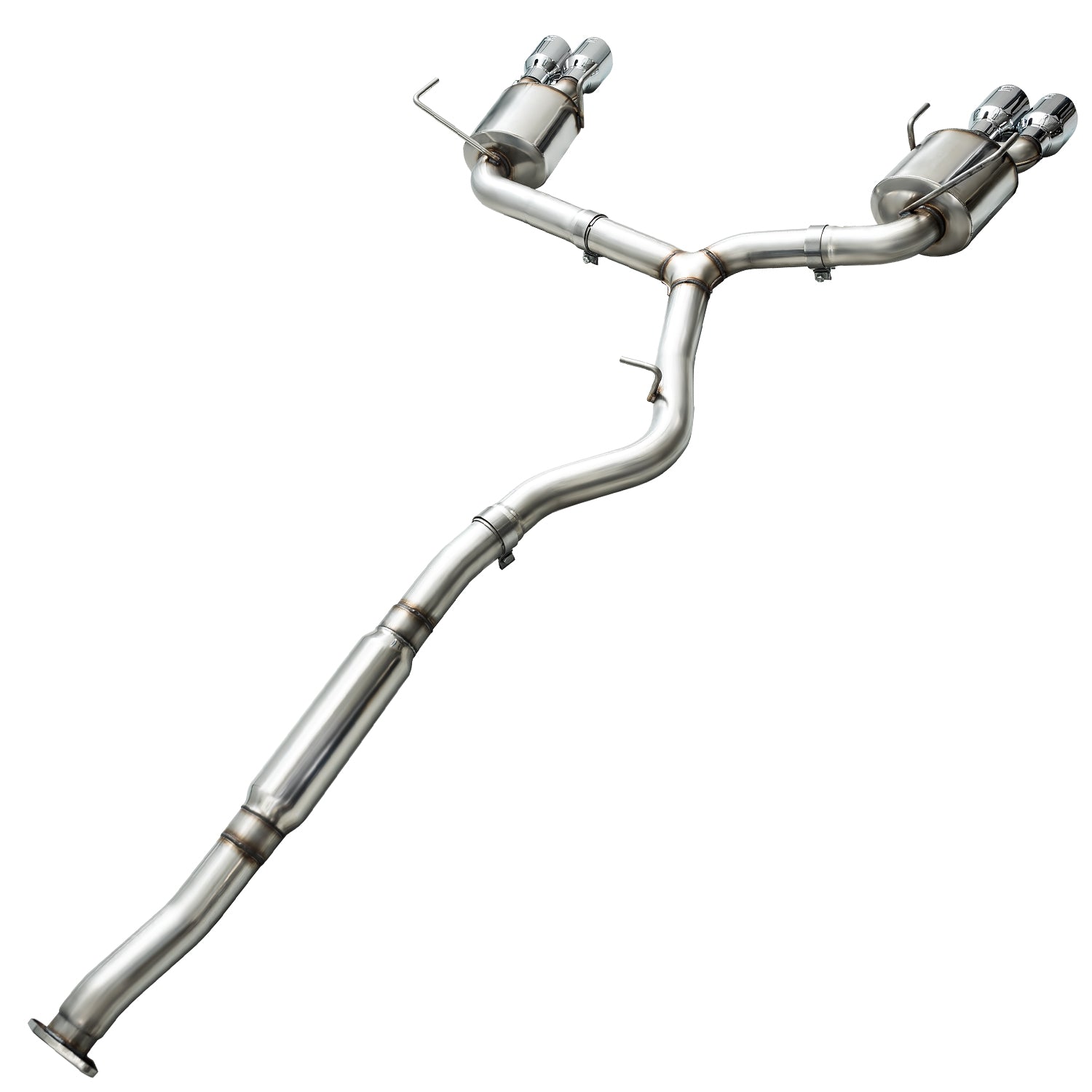 AWE Touring Edition Exhaust for 2015+ VA WRX Sedan - Chrome Silver Quad Tips (102mm) - out of package
