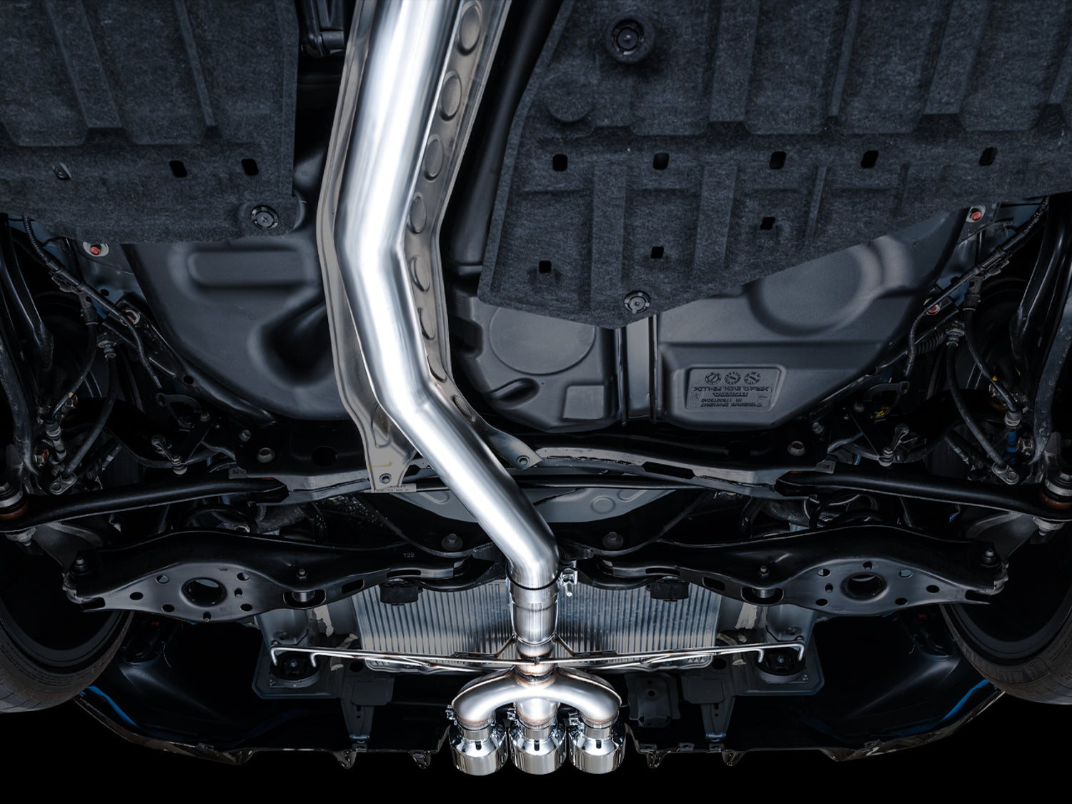 AWE Track Edition Exhaust for FL5 Civic Type R - Triple Chrome Silver Tips - Mounted