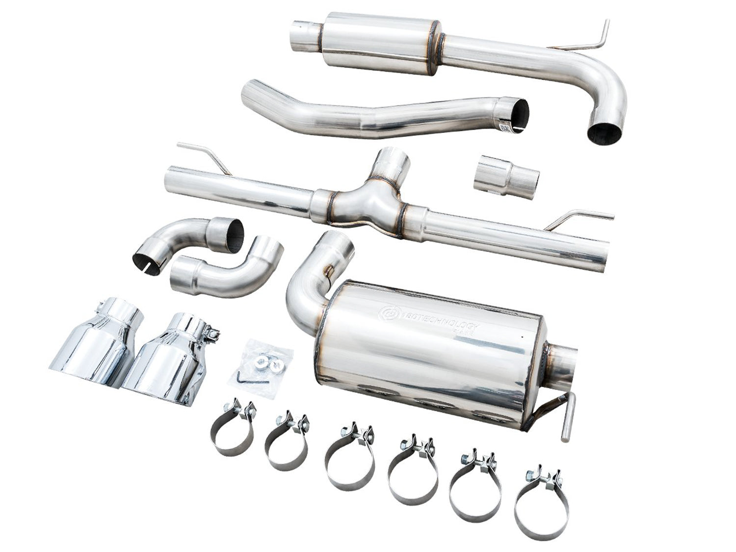 AWE Touring Edition Exhaust for VW MK8 GTI - Chrome Silver Tips - out of package
