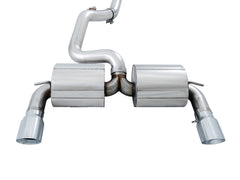 AWE Touring Edition Cat-back Exhaust for Ford Focus RS- Non-Resonated - Chrome Silver Tips - out of package