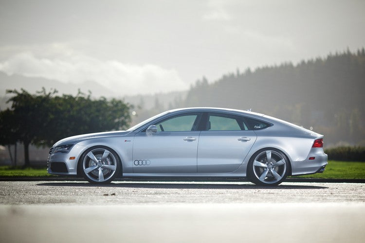 AWE Touring Edition Exhaust for Audi C7 A7 3.0T - Dual Outlet, Chrome Silver Tips - Mounted