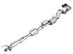 AWE 0FG Exhaust with BashGuard for 3rd Gen Tacoma - Dual Diamond Black Tips - Primary