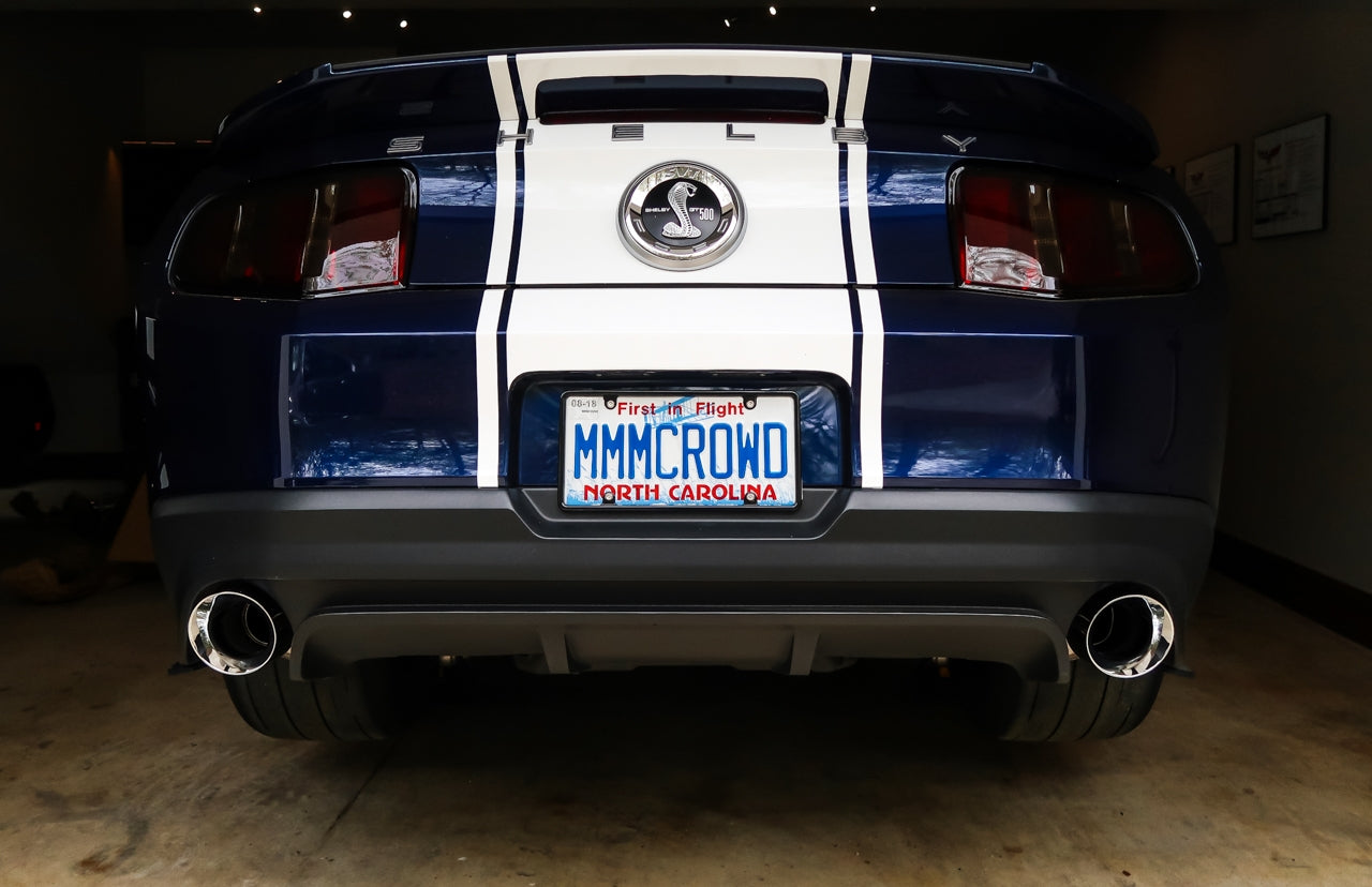 AWE Track Edition Axle-back Exhaust for the S197 Ford Mustang GT - Chrome Silver Tips - Mounted